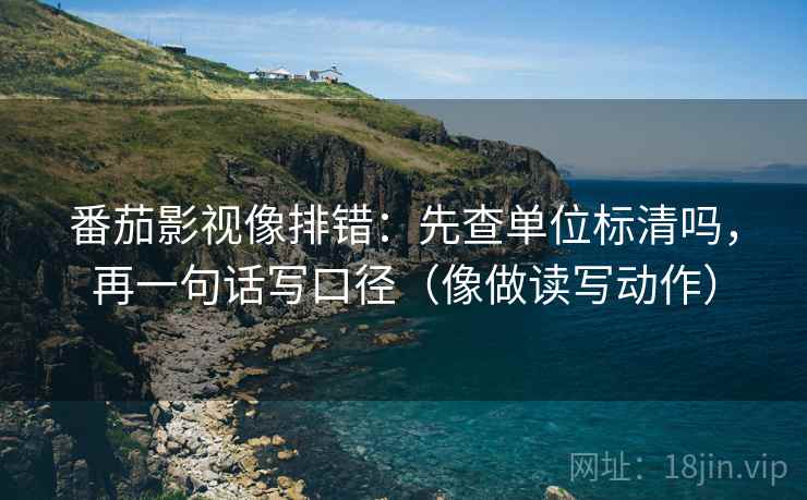 番茄影视像排错：先查单位标清吗，再一句话写口径（像做读写动作）